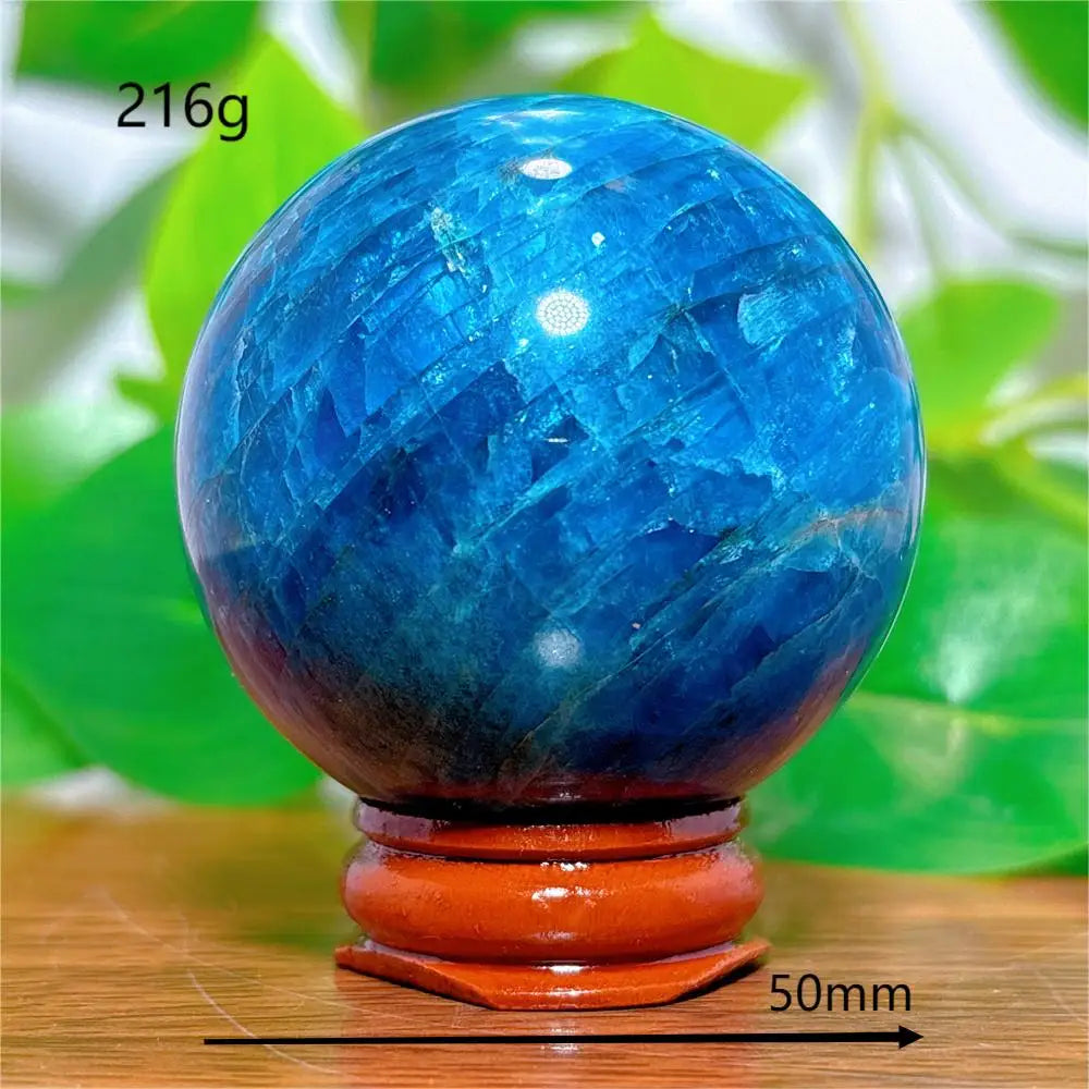 Esfera de Apatita Cristal Pedra de Quartzo Natural Decoração para Casa Minerais Reiki Artesanato Presentes Amor Energia Cura Meditação + Suporte