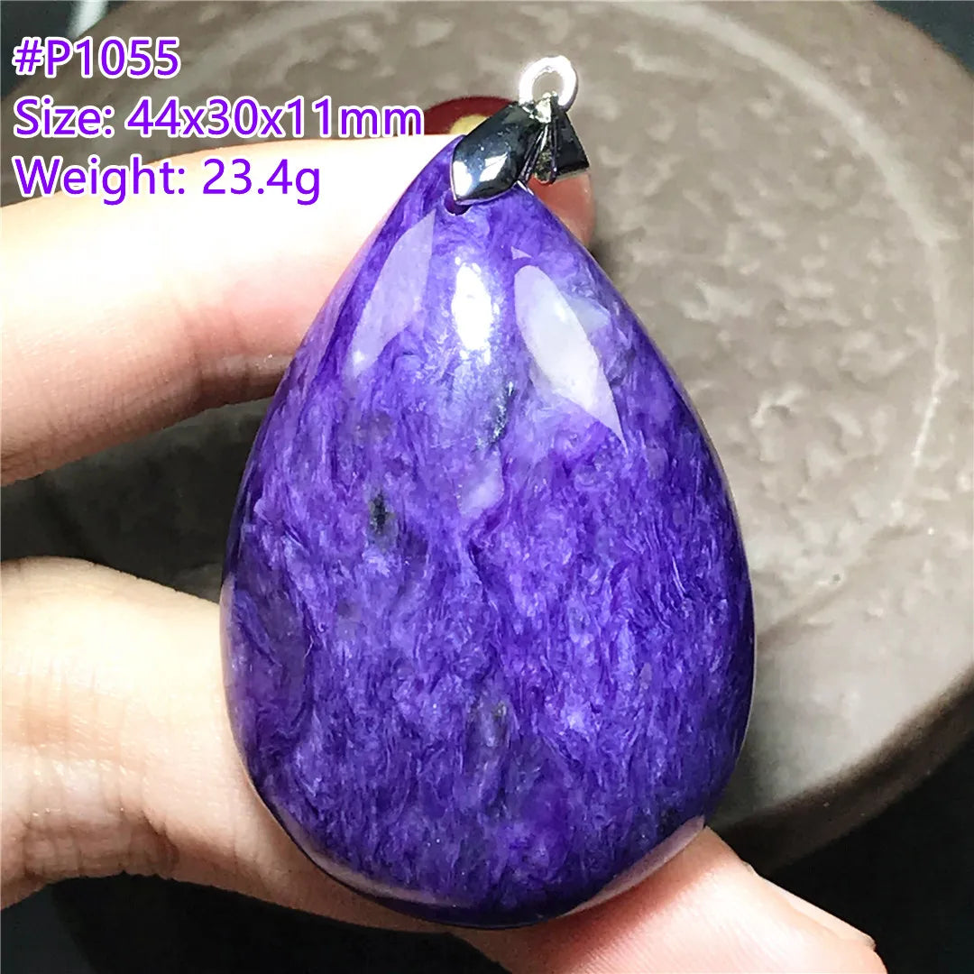 Top Natural Purple Charoite Stone Pendant Jewelry For Women Lady Men Love Healing Crystal Beads Silver Energy Gemstone AAAAA