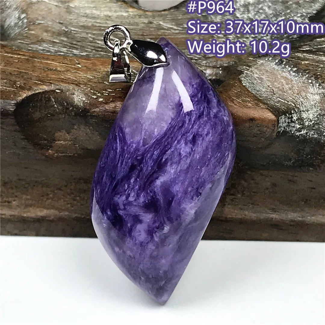 Top Natural Purple Charoite Stone Pendant Jewelry For Women Lady Men Love Healing Crystal Beads Silver Energy Gemstone AAAAA