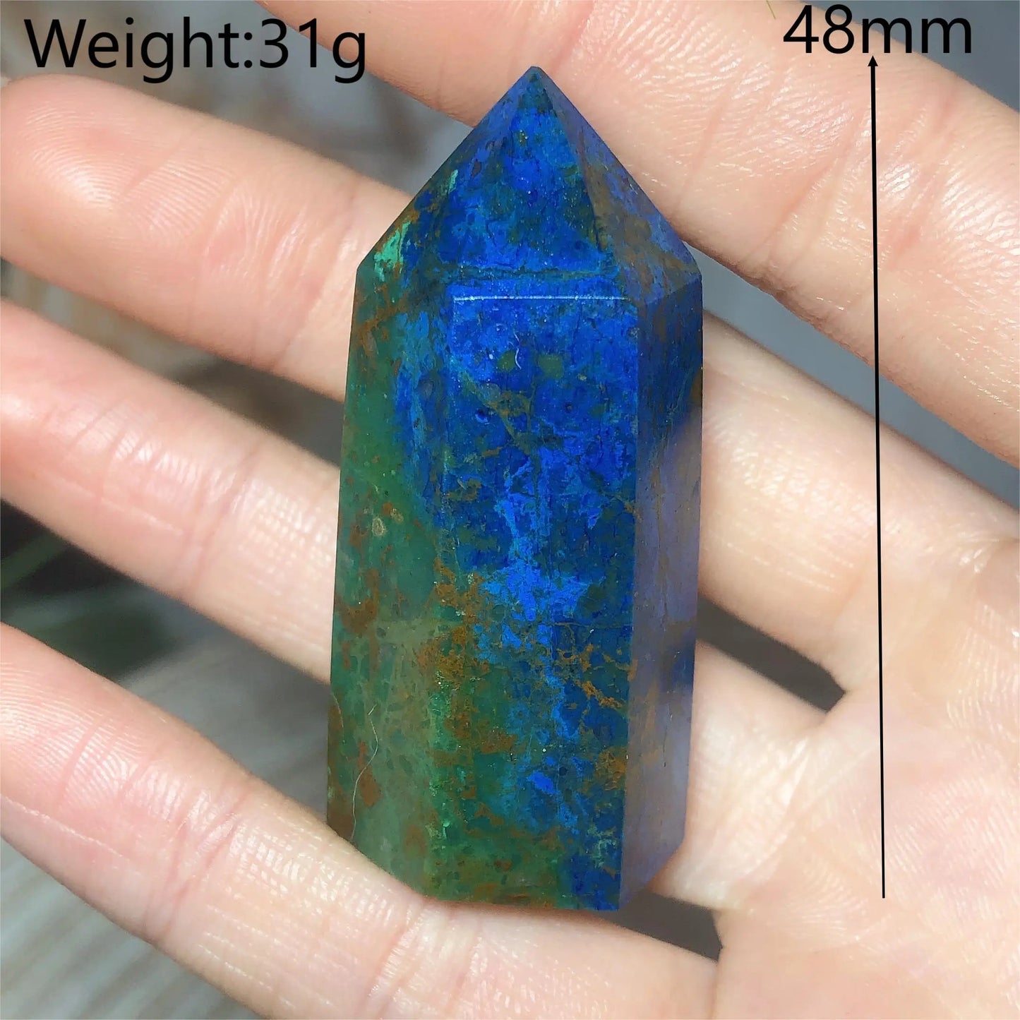 Natural Crystals Chrysocolla With Azurite Tower Healing High Quality Energy Mineral Wholesale Reiki Home Decroration