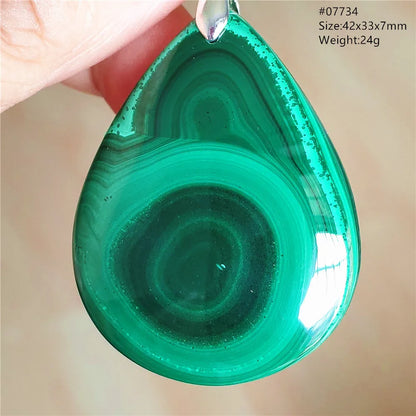 Natural Green Malachite Chrysocolla Pendant Jewelry Rectangle Women Men Big Fashion Green Chrysocolla Fashion Necklace AAAAAA